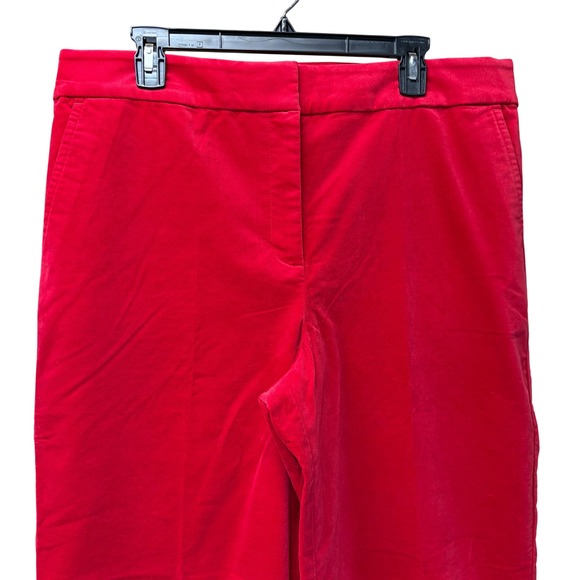 Talbots Women's Size 16 Red Velveteen Wide Leg Pants - Picture 2 of 6